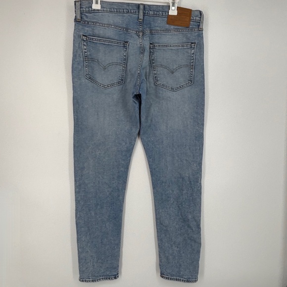 Levi's 512 Mens 33 Waist by 32 Length Slim Taper Jeans Faded Blue Zip Fly Big E - Picture 6 of 11